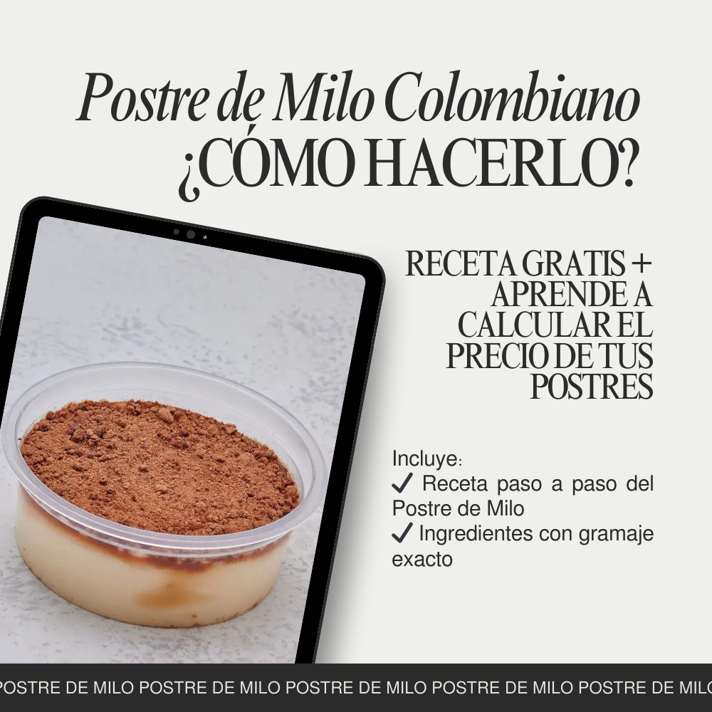 Receta Gratis: Postre Colombiano de Milo con Galletas Ducales
