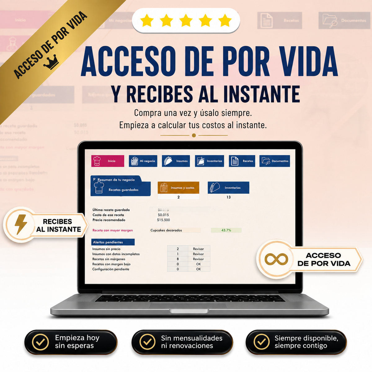 Método de Costeo Inteligente 5D para Pastelerías & Restaurantes