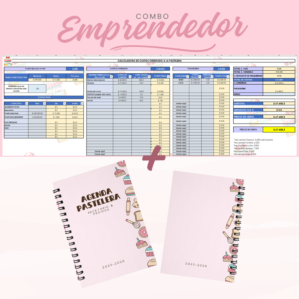 Combo Emprendedor: Agenda + Calculadora (Envio gratis)