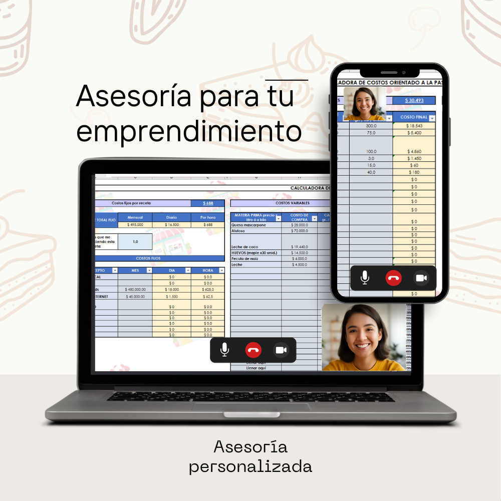 Asesoría 1:1 - Aprende a usar tu calculadora pastelera