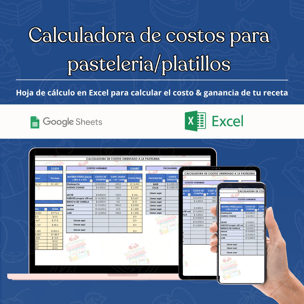 Calculadora de Costos para Pastelería: Plantilla + Tutorial