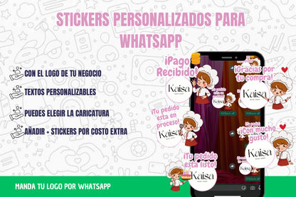 PACK DE STICKERS PERSONALIZABLES PARA TU NEGOCIO